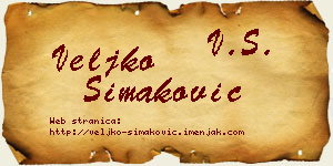 Veljko Simaković vizit kartica